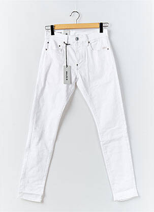 Jeans skinny poches taille normale blanc G STAR homme