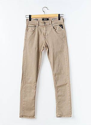 Jeans coupe slim stretch taille normale marron REPLAY homme