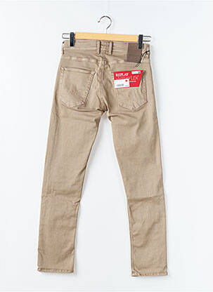 Jeans coupe slim stretch taille normale marron REPLAY homme