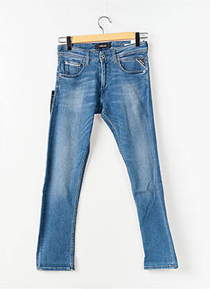 Jeans coupe slim stretch taille normale bleu REPLAY homme