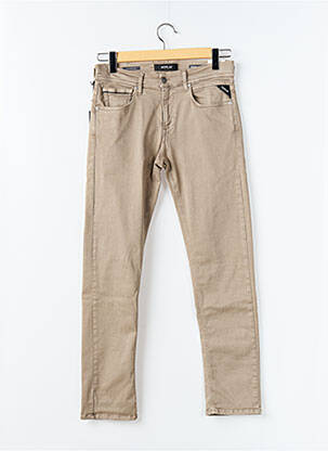Jeans coupe slim stretch taille normale marron REPLAY homme