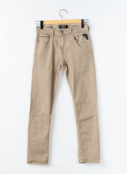 Jeans coupe slim marron REPLAY pour homme