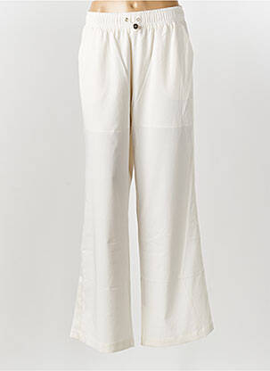 Pantalon large tissage popeline taille normale blanc LIU JO femme