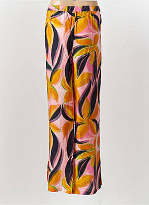 Pantalon droit tissage popeline taille normale orange DESIGUAL femme