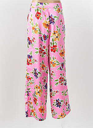 Pantalon large tissage popeline taille normale rose SALSA femme