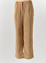 Pantalon large fermeture zippée sous rabat boutonné taille normale marron SOYACONCEPT femme