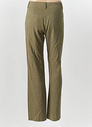 Pantalon droit fermeture zippée sous rabat boutonné taille normale vert FREEMAN T.PORTER femme