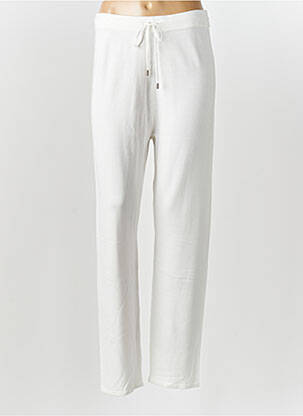 Pantalon droit taille élastique taille normale blanc LIU JO femme