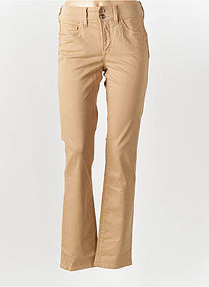 Pantalon slim tissage popeline taille normale marron SALSA femme