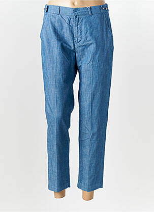 Pantalon 7/8 tissage popeline taille normale bleu SALSA femme