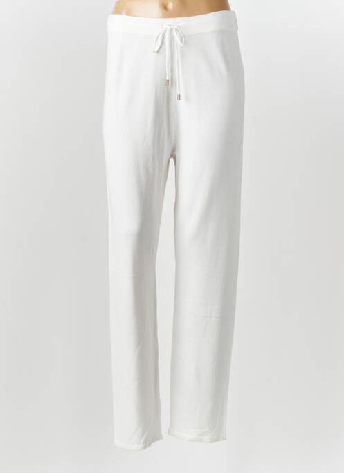 Pantalon droit taille élastique taille normale blanc LIU JO femme