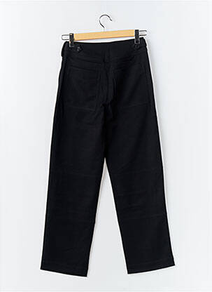 Pantalon droit fermeture zippée sous rabat avec crochet noir DESIGUAL femme