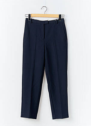 Pantalon droit fermeture zippée sous rabat avec crochet bleu TOMMY HILFIGER femme