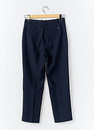 Pantalon droit fermeture zippée sous rabat avec crochet bleu TOMMY HILFIGER femme