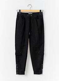 Pantalon cargo taille élastique noir FREEMAN T.PORTER femme