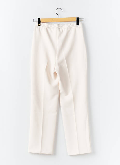 Pantalon droit fermeture zippée sous rabat boutonné beige LIU  JO femme
