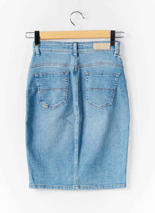 Jupe mi-longue coupe droite bleu GARCIA femme