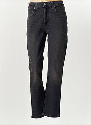 Pantalon droit fermeture zippée sous rabat boutonné gris LEVI'S femme