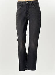Pantalon droit fermeture zippée sous rabat boutonné gris LEVIS femme