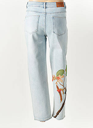 Jeans coupe droite taille normale taille normale bleu DESIGUAL femme