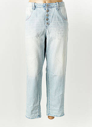 Jeans coupe large effet usé délavé taille normale bleu FREEMAN T.PORTER femme