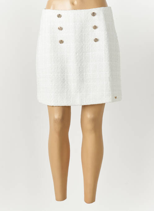 Jupe courte blanc LPB pour femme