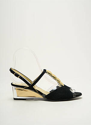 Sandales/nu pieds tissage satiné talon de 4 à 6cm or AZUREE femme
