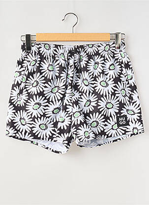 Short de bain tissage popeline noir HUGO BOSS homme