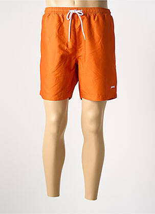 Short de bain tissage popeline orange SCHOTT homme