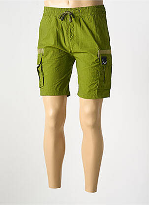 Short de bain tissage popeline vert DOUBLEHOOD homme