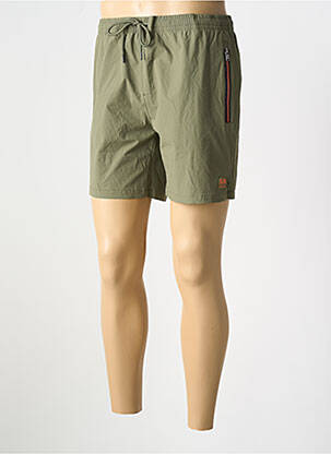 Short de bain tissage popeline vert SUN VALLEY homme