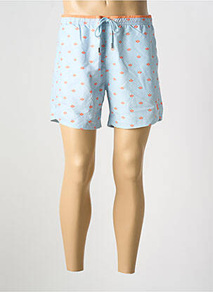 Short de bain tissage popeline bleu SUN VALLEY homme