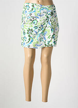 Jupe courte coupe droite vert SALSA femme