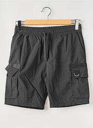 Short de bain tissage popeline noir DOUBLEHOOD homme