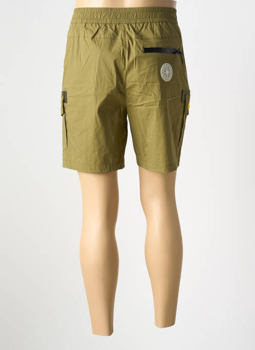 Bermuda taille élastique taille normale vert DOUBLEHOOD homme