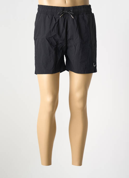 Short de bain tissage popeline noir DOUBLEHOOD homme