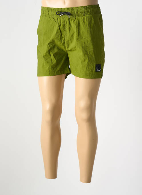 Short de bain tissage popeline vert DOUBLEHOOD homme