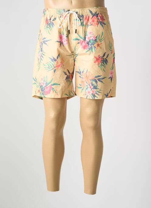 Short de bain tissage popeline jaune FREEMAN T.PORTER homme