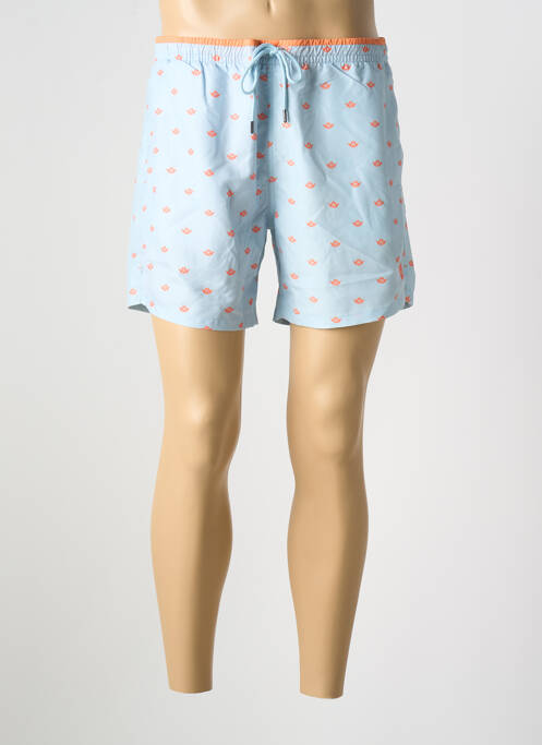 Short de bain tissage popeline bleu SUN VALLEY homme