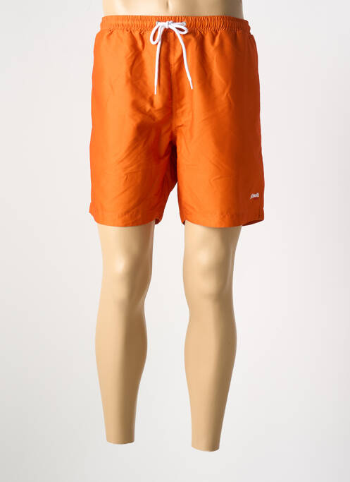 Short de bain orange SCHOTT pour homme