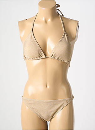 Maillot de bain 2 pièces stretch haut soutien-gorge avec mousse de rembourrage amovible or LES TROPEZIENNES PAR M.BELARBI femme