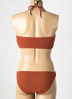 Maillot de bain 2 pièces stretch haut soutien-gorge avec mousse de rembourrage amovible orange LES TROPEZIENNES PAR M.BELARBI femme