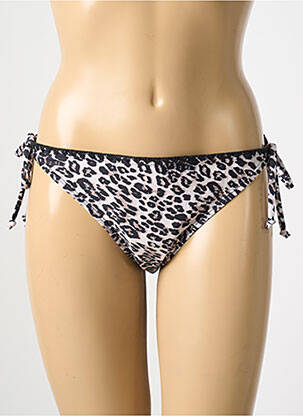 Bas de maillot de bain effet matière satinée bikini noir MOLLY BRACKEN femme