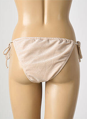 Bas de maillot de bain effet matière satinée bikini beige MOLLY BRACKEN femme