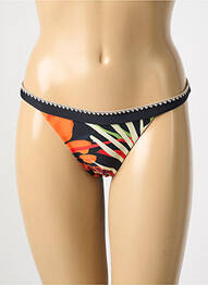 Bas de maillot de bain tissage satiné bikini noir DESIGUAL femme