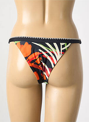 Bas de maillot de bain tissage satiné bikini noir DESIGUAL femme