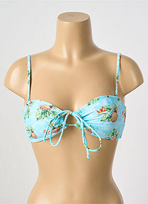 Haut de maillot de bain stretch haut soutien-gorge avec mousse de rembourrage amovible bleu DESIGUAL femme