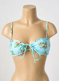 Haut de maillot de bain stretch haut soutien-gorge avec mousse de rembourrage amovible bleu DESIGUAL femme