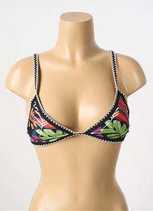 Haut de maillot de bain stretch haut soutien-gorge avec mousse de rembourrage amovible noir DESIGUAL femme