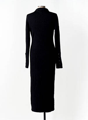 Robe longue manches longues manches longues noir H&M femme